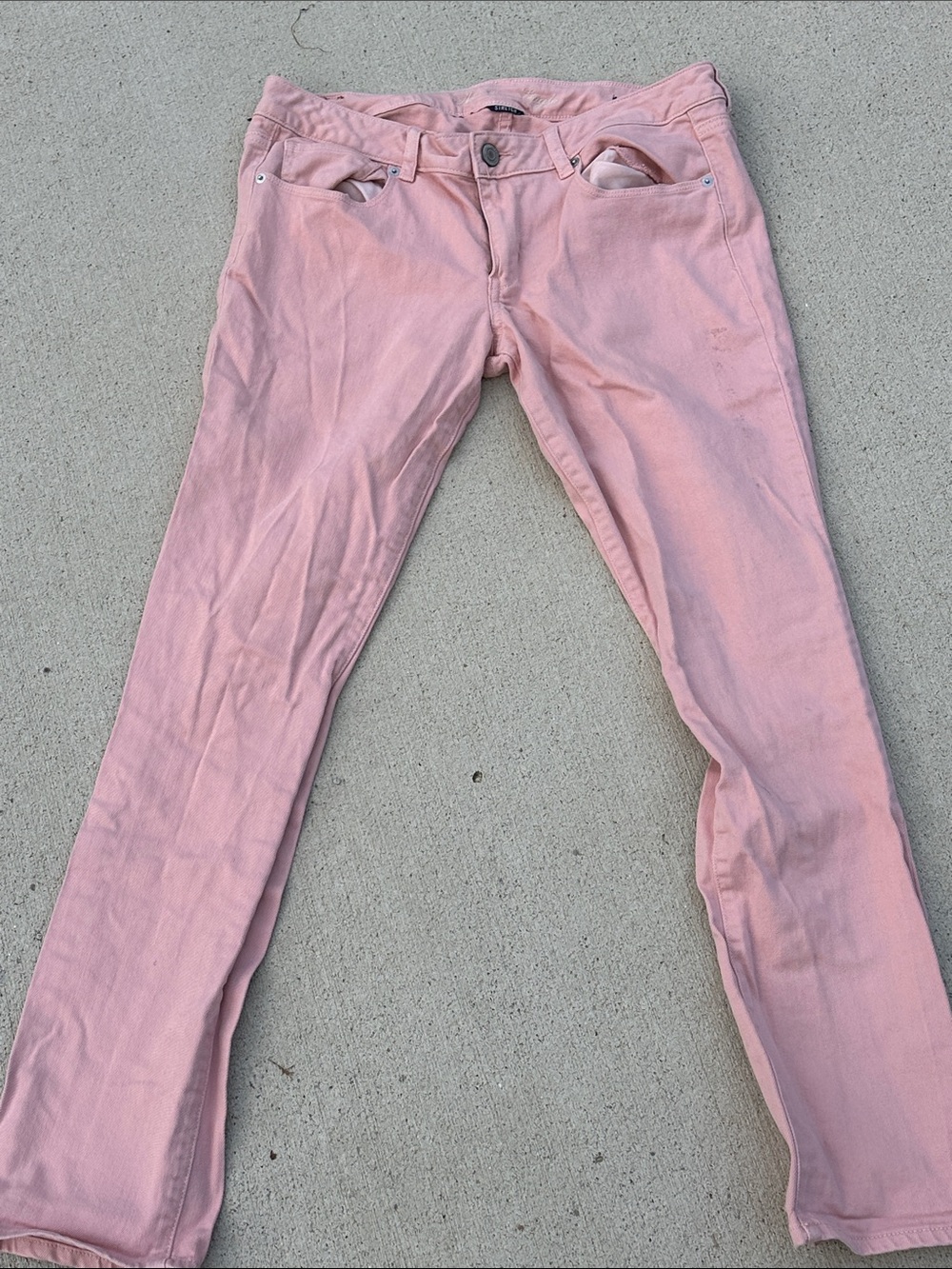 American Eagle size 12 Pink Stretch Straight Jeans